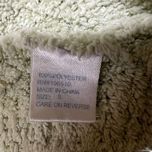 SOFT SURROUNDINGS Light Green Terry Cloth Cardigan Loungewear Robe Size Small - Picture 5 of 6
